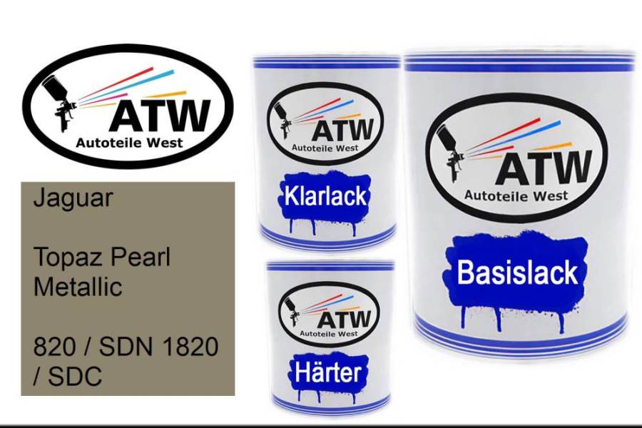 Jaguar, Topaz Pearl Metallic, 820 / SDN 1820 / SDC: 1L Lackdose + 1L Klarlack + 500ml Härter - Set, von ATW Autoteile West.